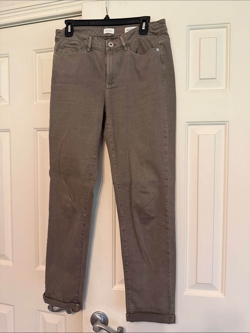 J. Jill Olive-Taupe Boyfriend Jeans
